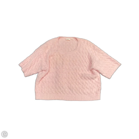 Sweater Short Sleeve By Cyrus In Pink, Size: L