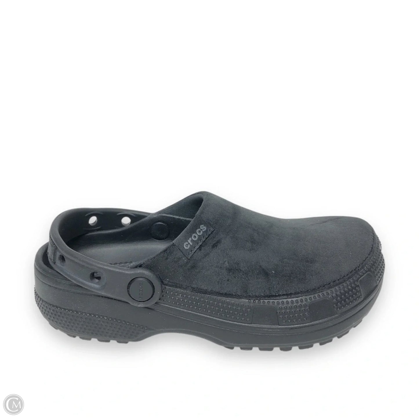 Shoes Flats By Crocs In Black, Size: 7