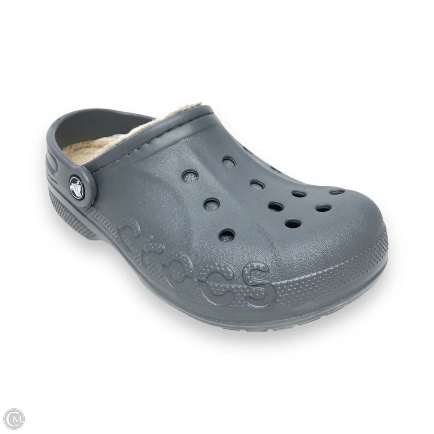 Shoes Flats By Crocs In Grey, Size: 7