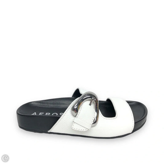 Sandals Flats By Aerosoles In Black & White, Size: 6