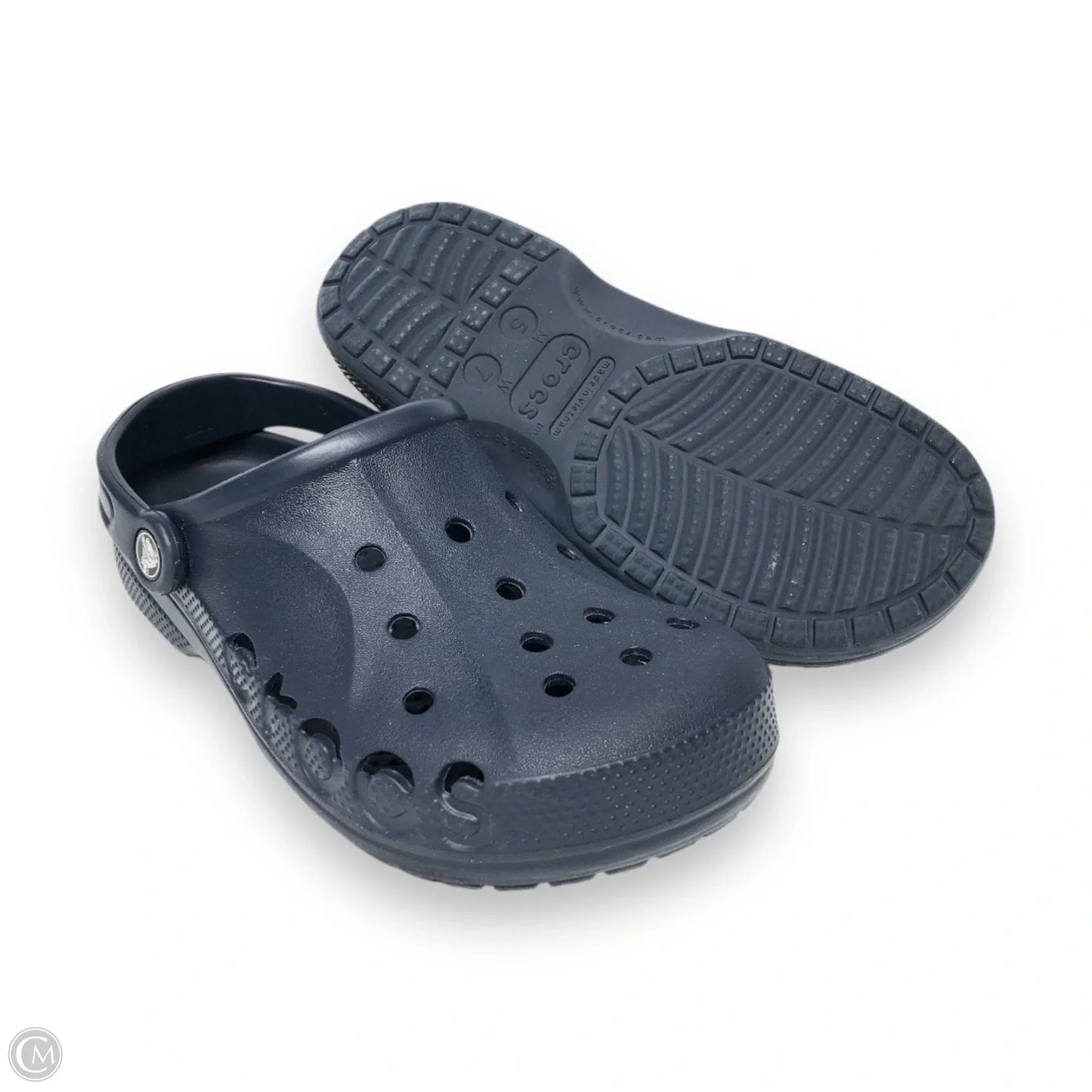 Shoes Flats By Crocs In Navy, Size: 7