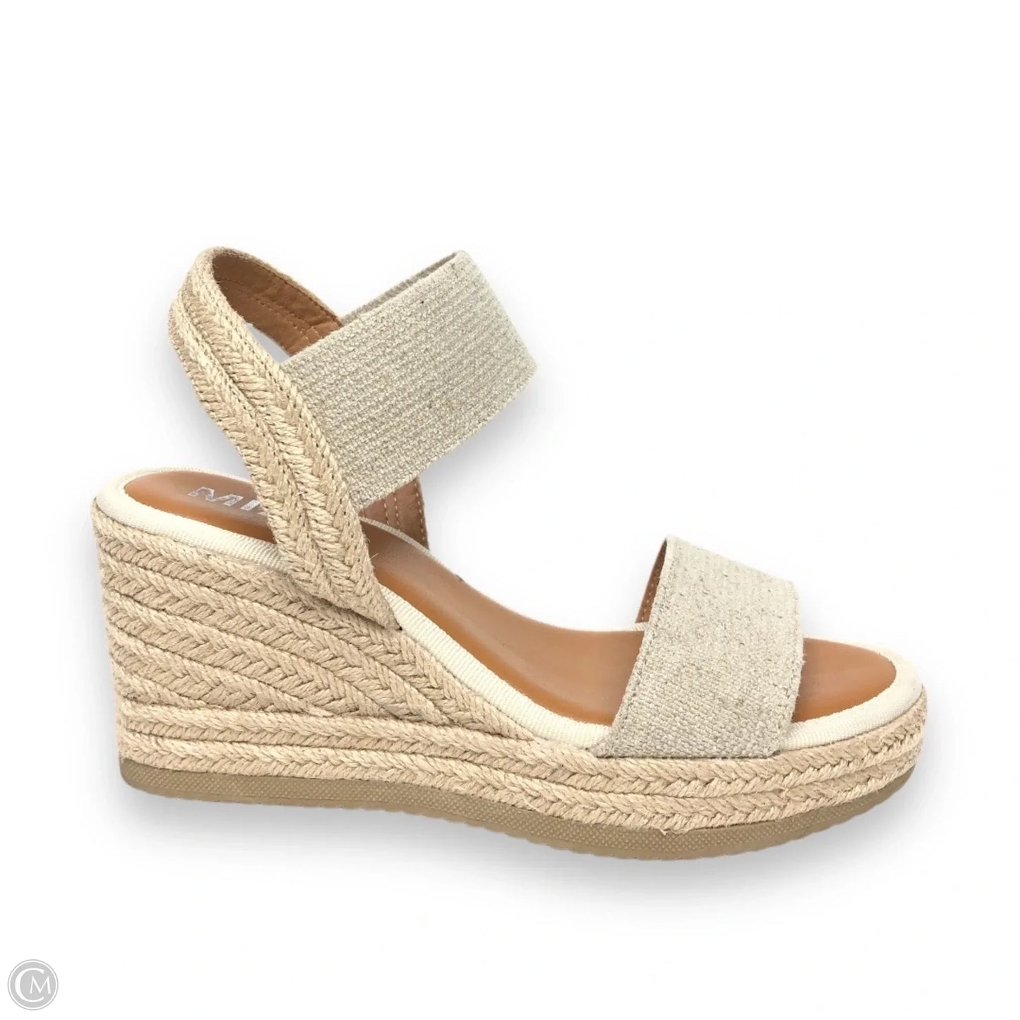 Sandals Heels Wedge By Mia In Beige, Size: 7