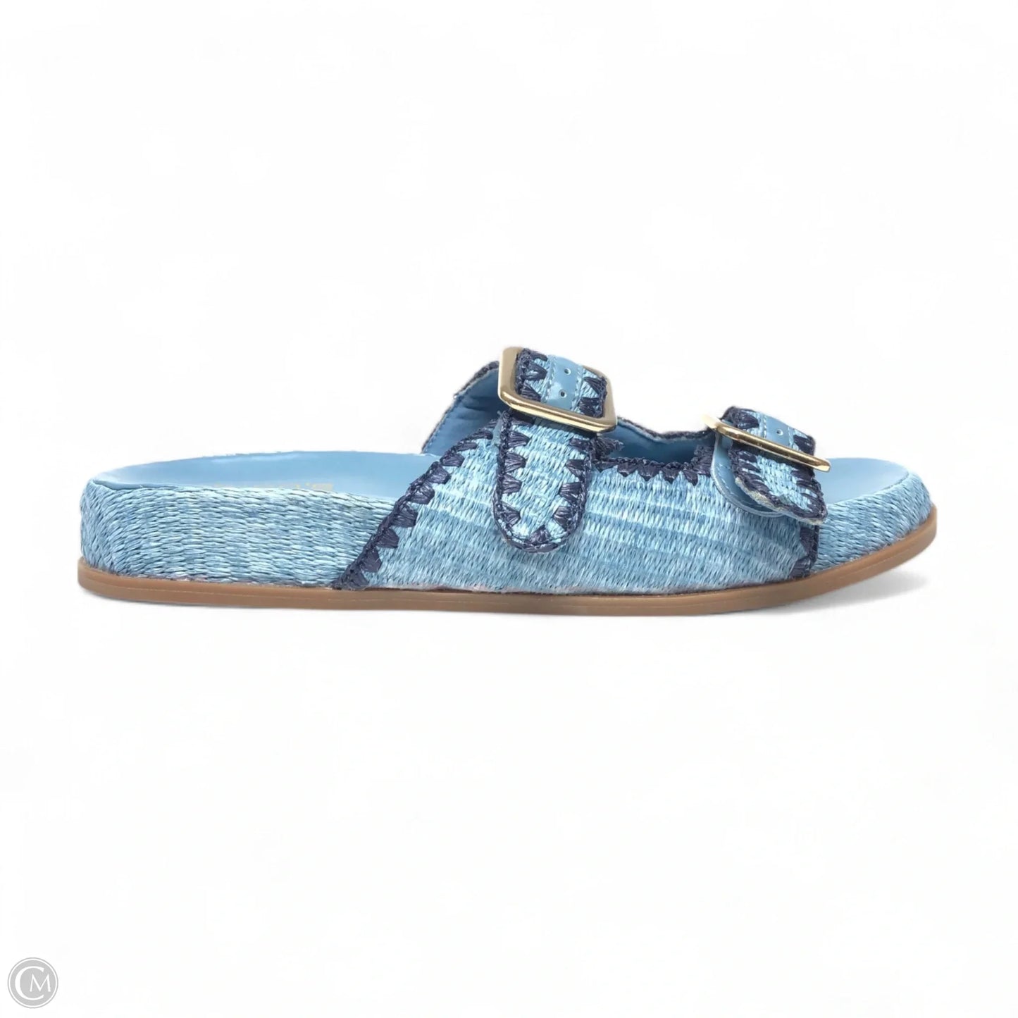 Sandals Flats By Chicos In Blue, Size: 8