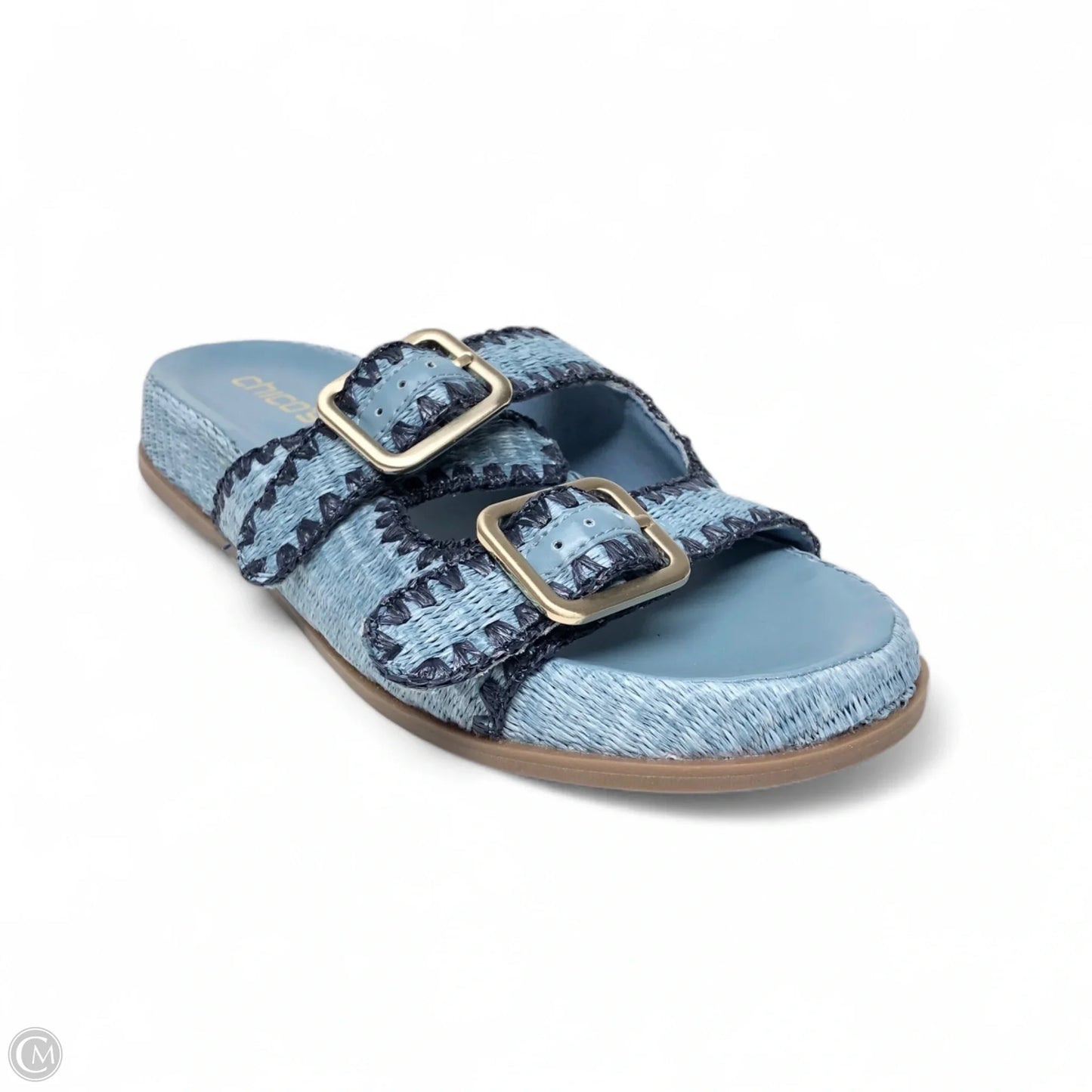 Sandals Flats By Chicos In Blue, Size: 8
