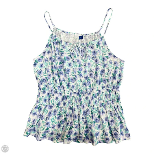 Top Sleeveless Basic By Old Navy In Floral Print, Size: Xl
