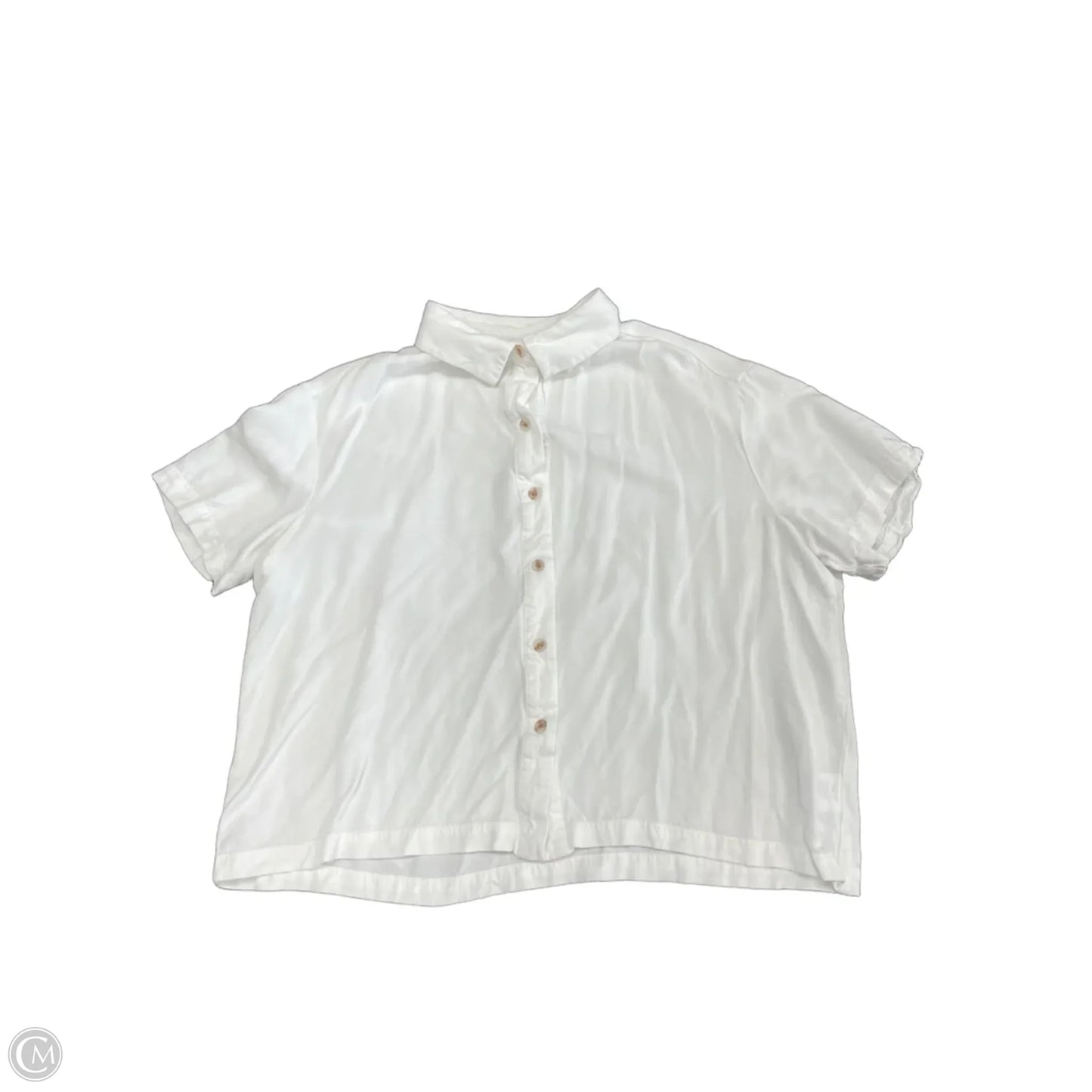 Top Short Sleeve By Rose And Olive In White, Size: M