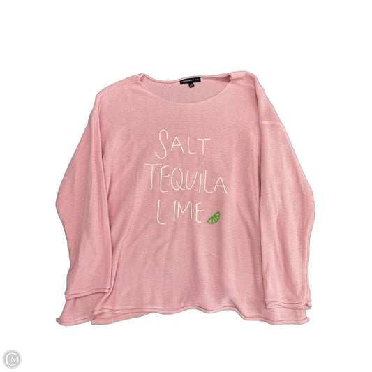 Sweater By Adrienne Vittadini In Pink, Size: 1x
