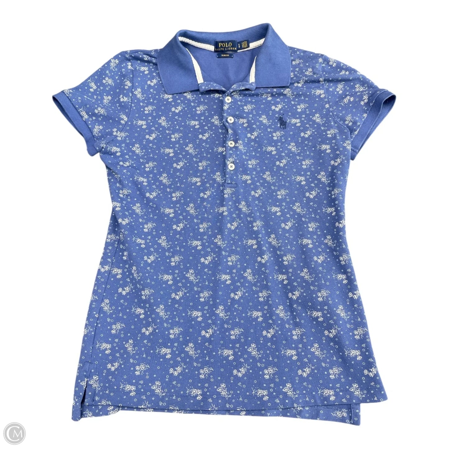 Top Short Sleeve By Polo Ralph Lauren In Blue, Size: S