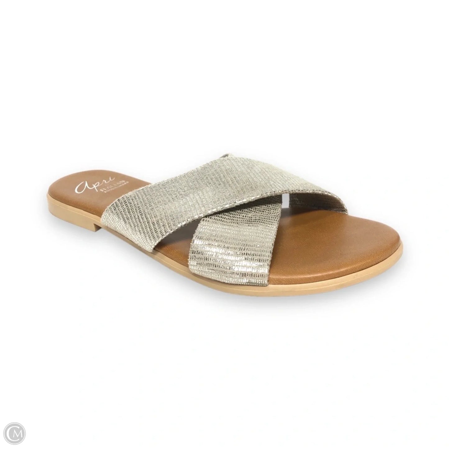 Sandals Flats By Italian Shoemakers In Gold, Size: 7.5