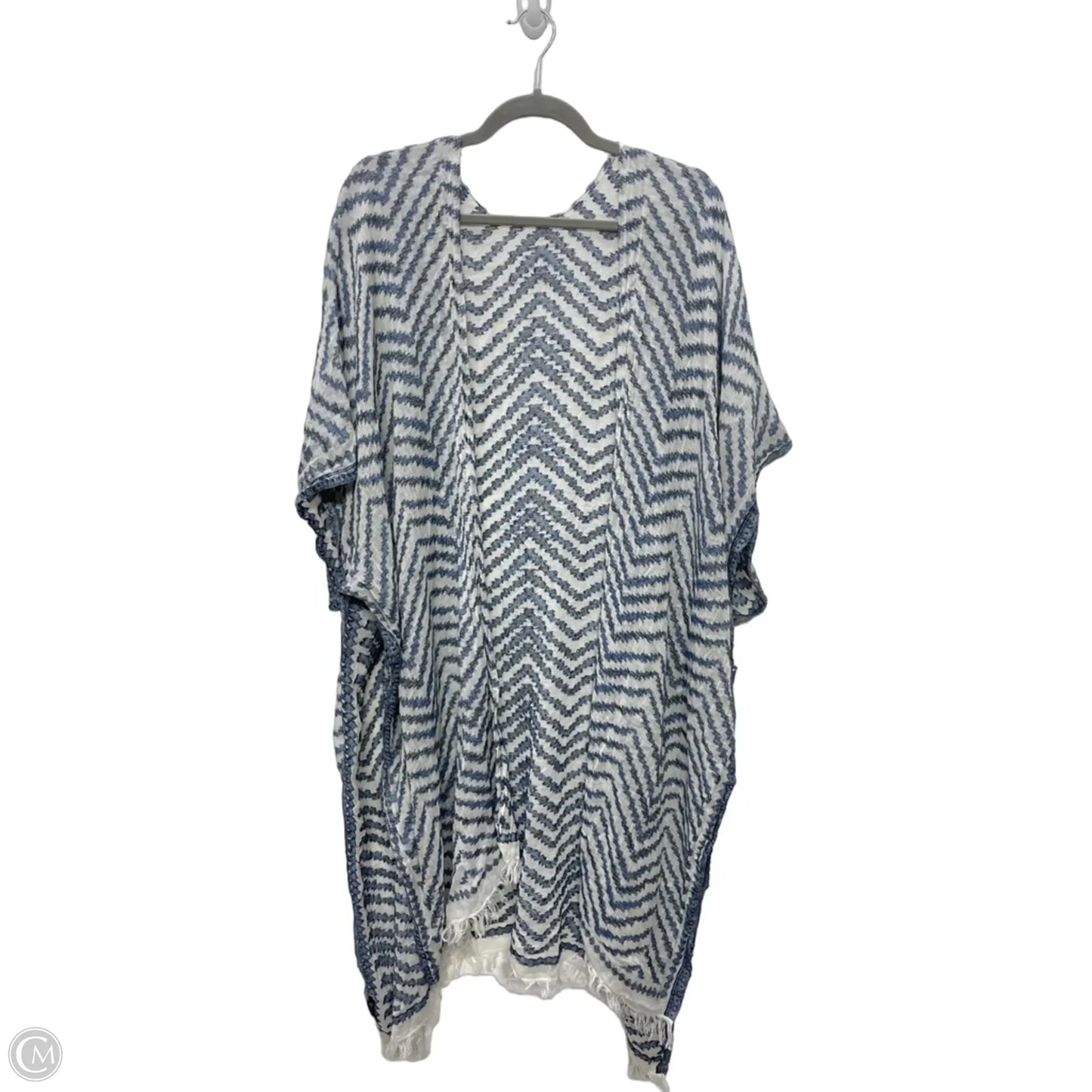 Swimwear Cover-up By Clothes Mentor In Blue & White