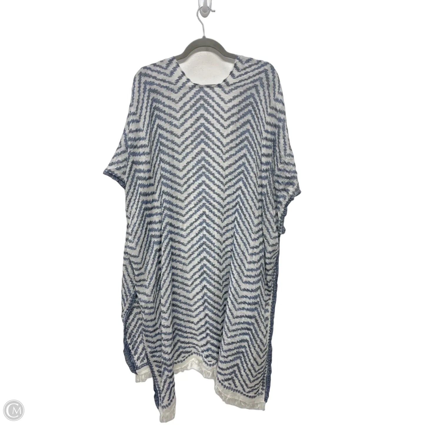 Swimwear Cover-up By Clothes Mentor In Blue & White