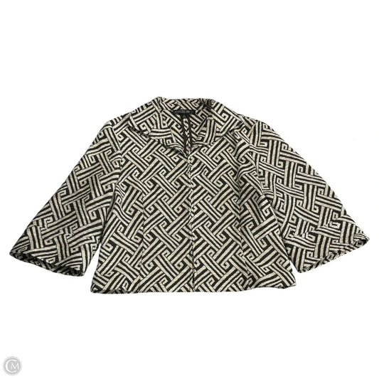 Blazer Designer By Lafayette 148 In Brown & Cream, Size: 6