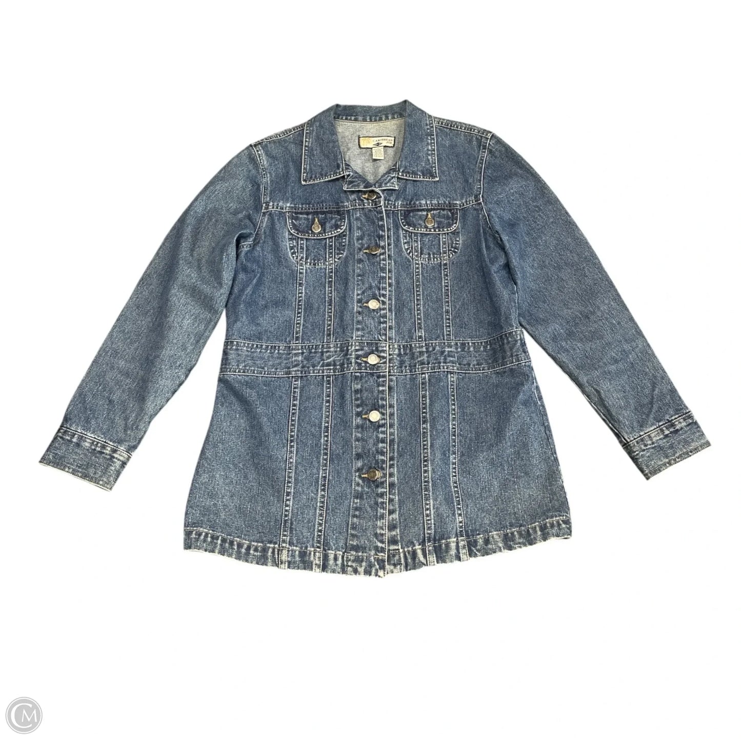 Jacket Denim By Caribbean Joe In Blue Denim, Size: L