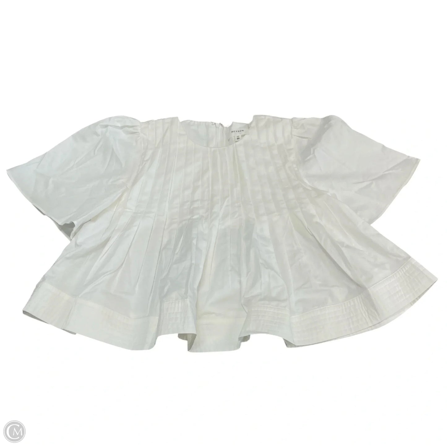 Blouse Short Sleeve By Heyson In White, Size: M