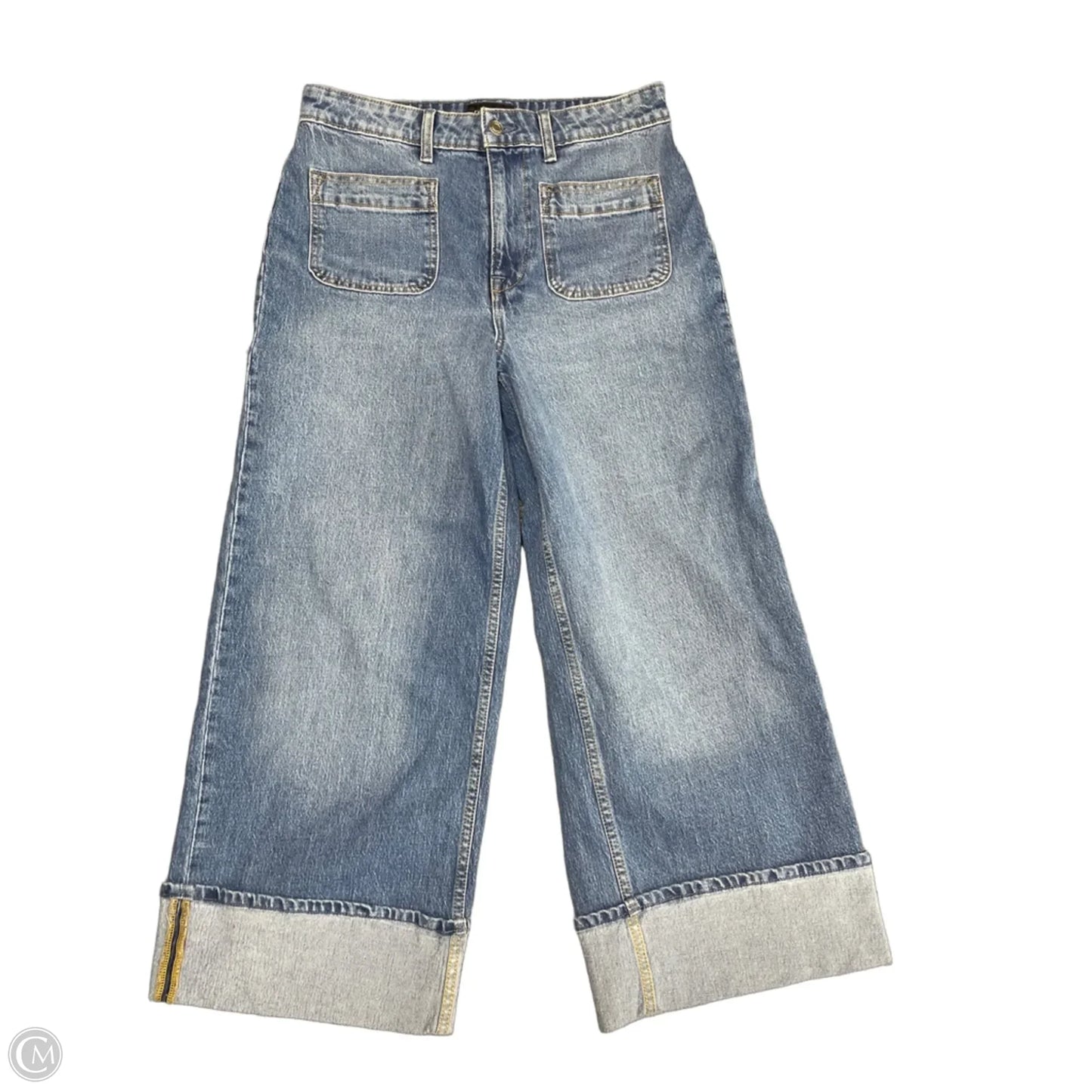 Jeans Cropped By Free Assembly In Blue Denim, Size: 10