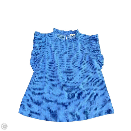Blouse Short Sleeve By Jodifl In Blue, Size: S