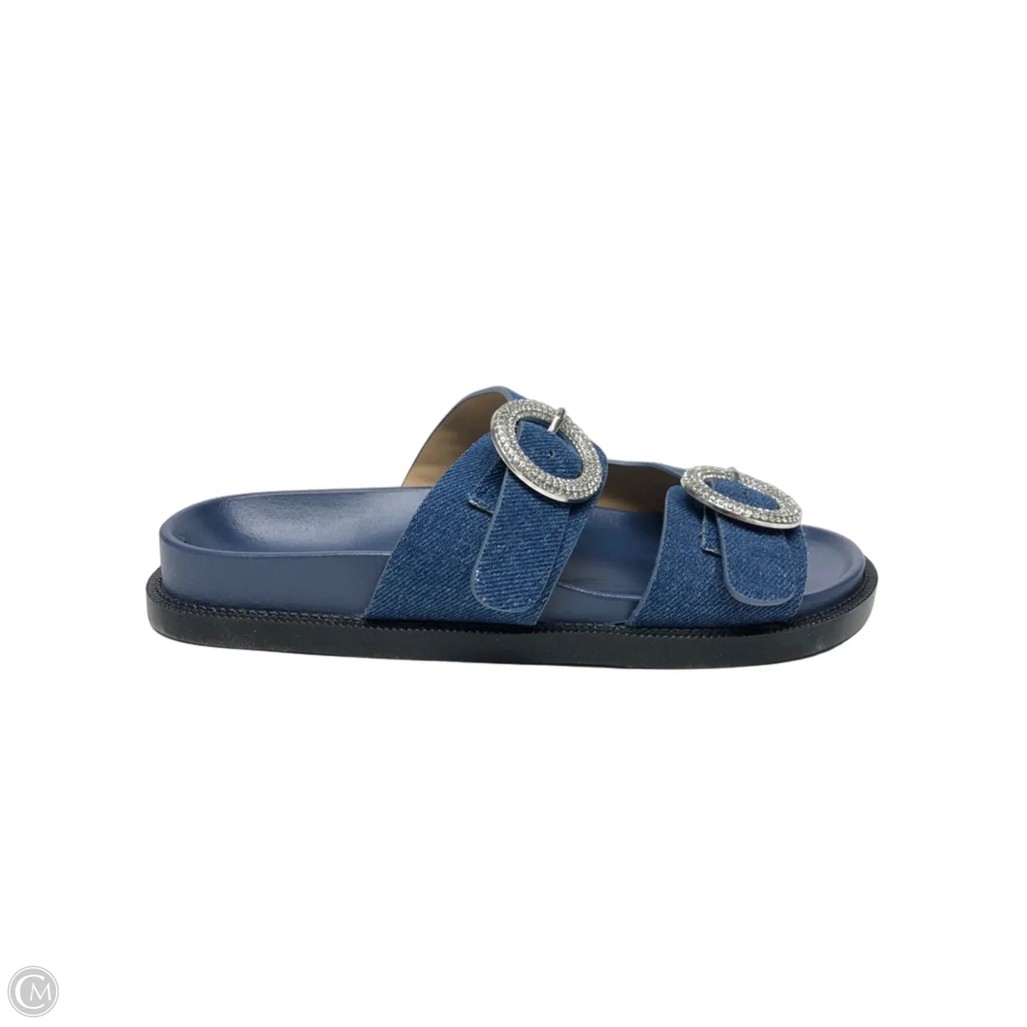 Sandals Flats By Clothes Mentor In Blue, Size: 6.5