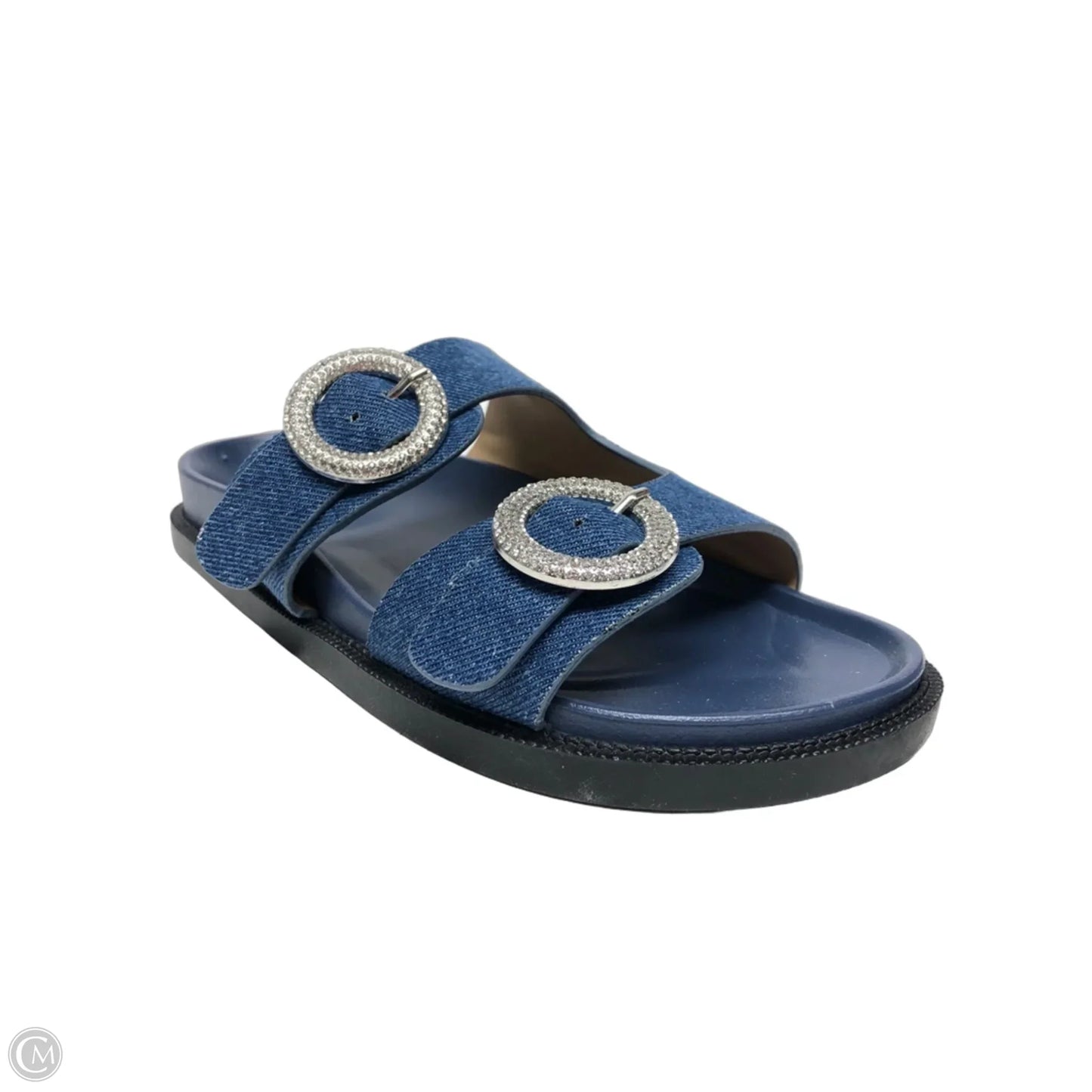 Sandals Flats By Clothes Mentor In Blue, Size: 6.5