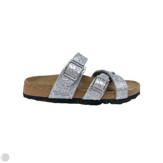 Sandals Flats By Birkenstock In Purple, Size: 5
