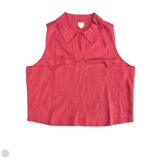 Top Sleeveless By A New Day In Maroon, Size: 1x
