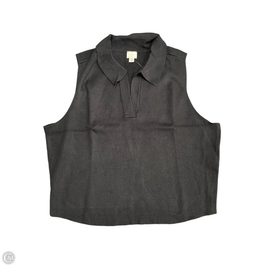 Top Sleeveless By A New Day In Black, Size: 1x