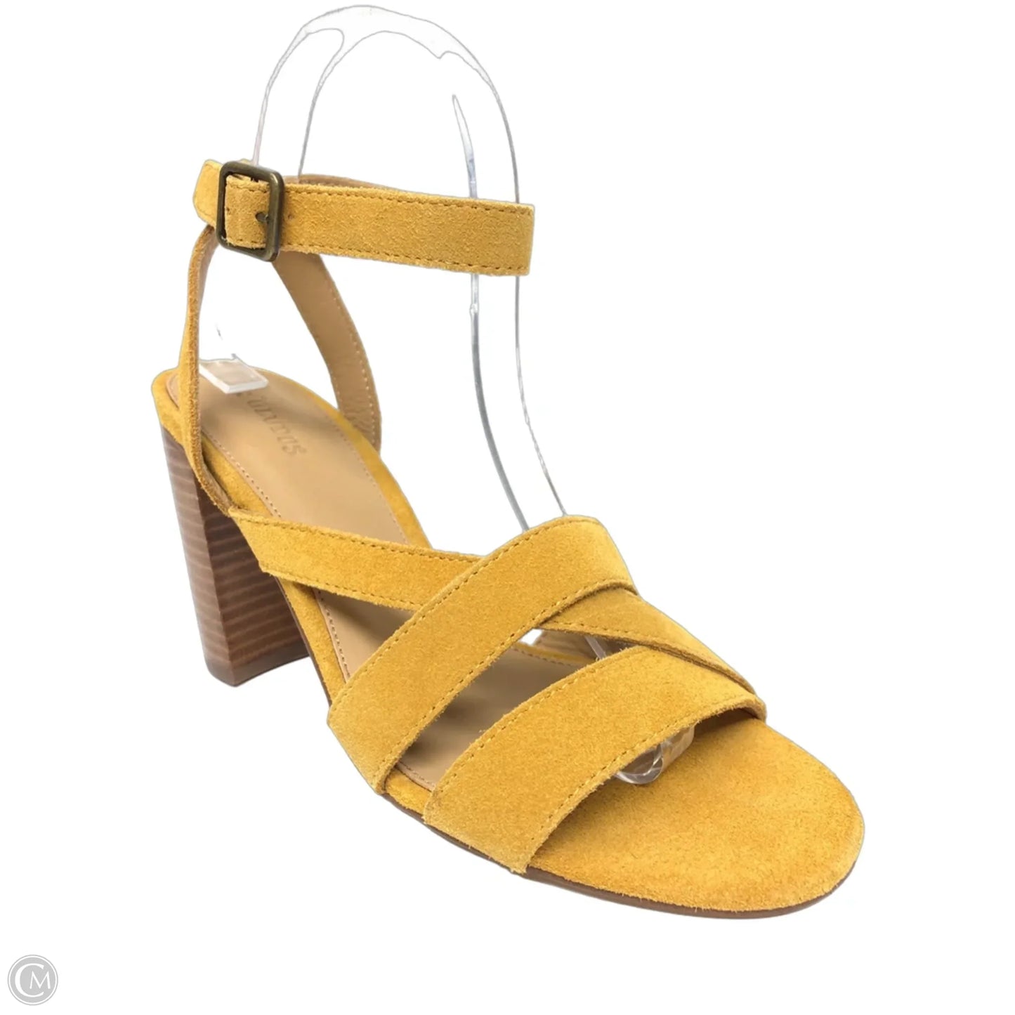 Sandals Heels Block By Soludos In Yellow, Size: 8.5