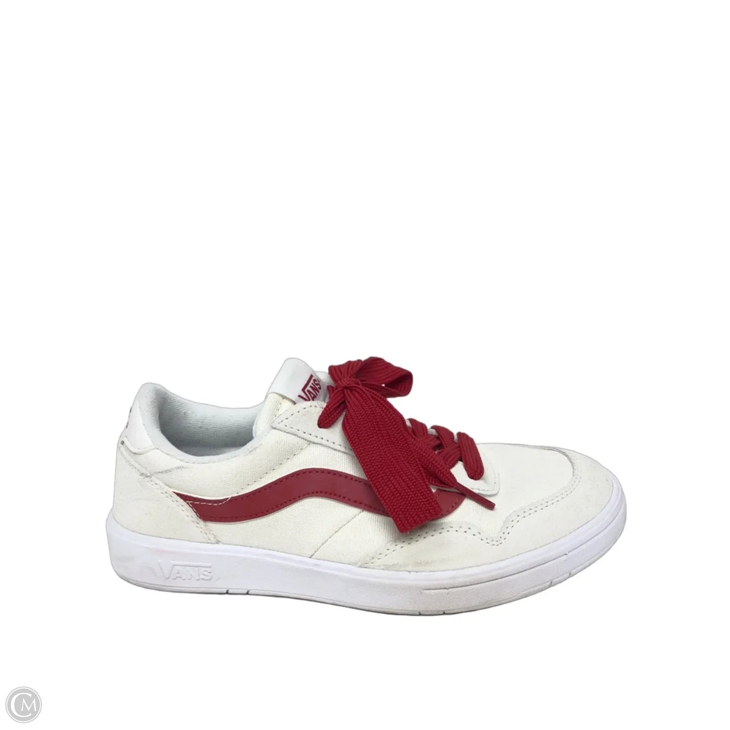 Shoes Sneakers By Vans In Red & White, Size: 8