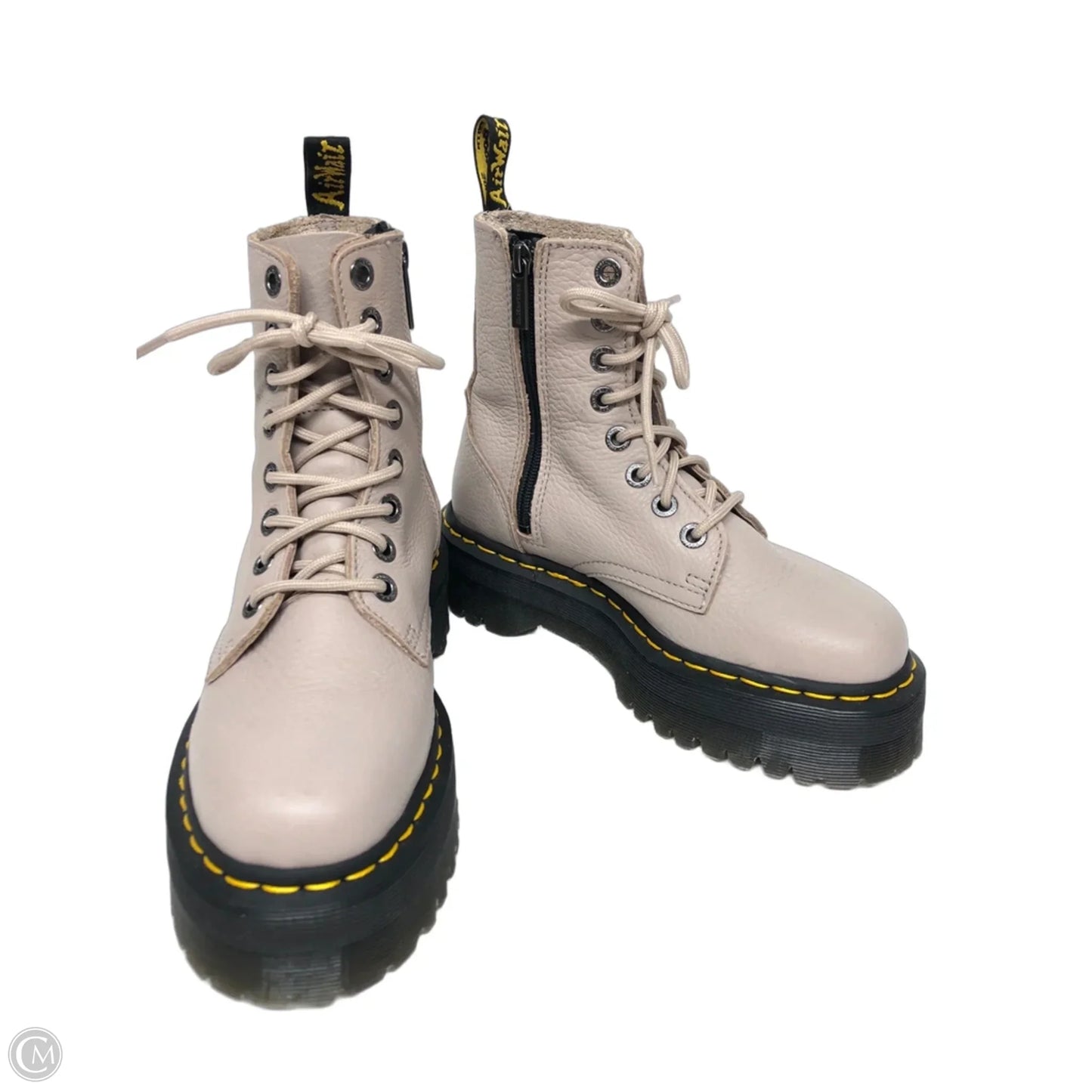 Boots Combat By Dr Martens In Beige, Size: 7