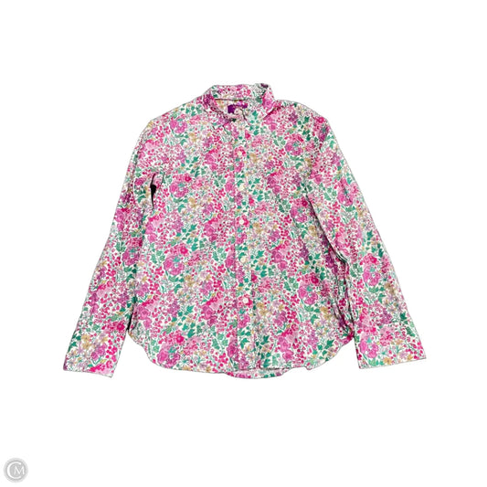 Top Long Sleeve By J. Crew In Floral Print, Size: 8