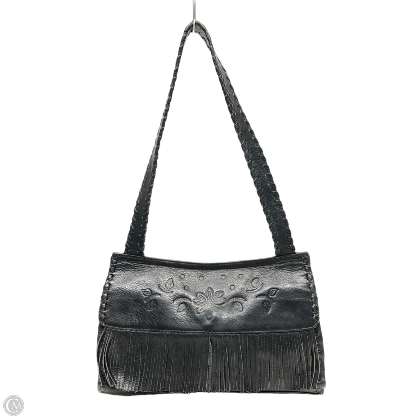 Handbag Leather By Fossil, Size: Medium