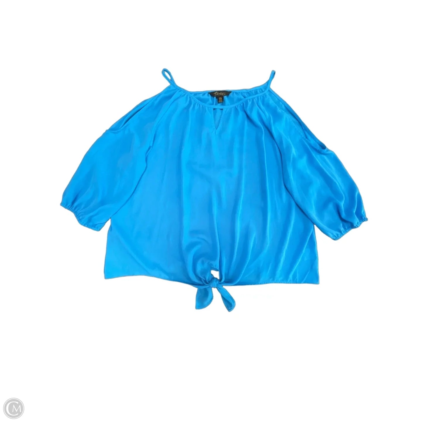 Blouse Short Sleeve By Thalia Sodi In Blue, Size: Xxl