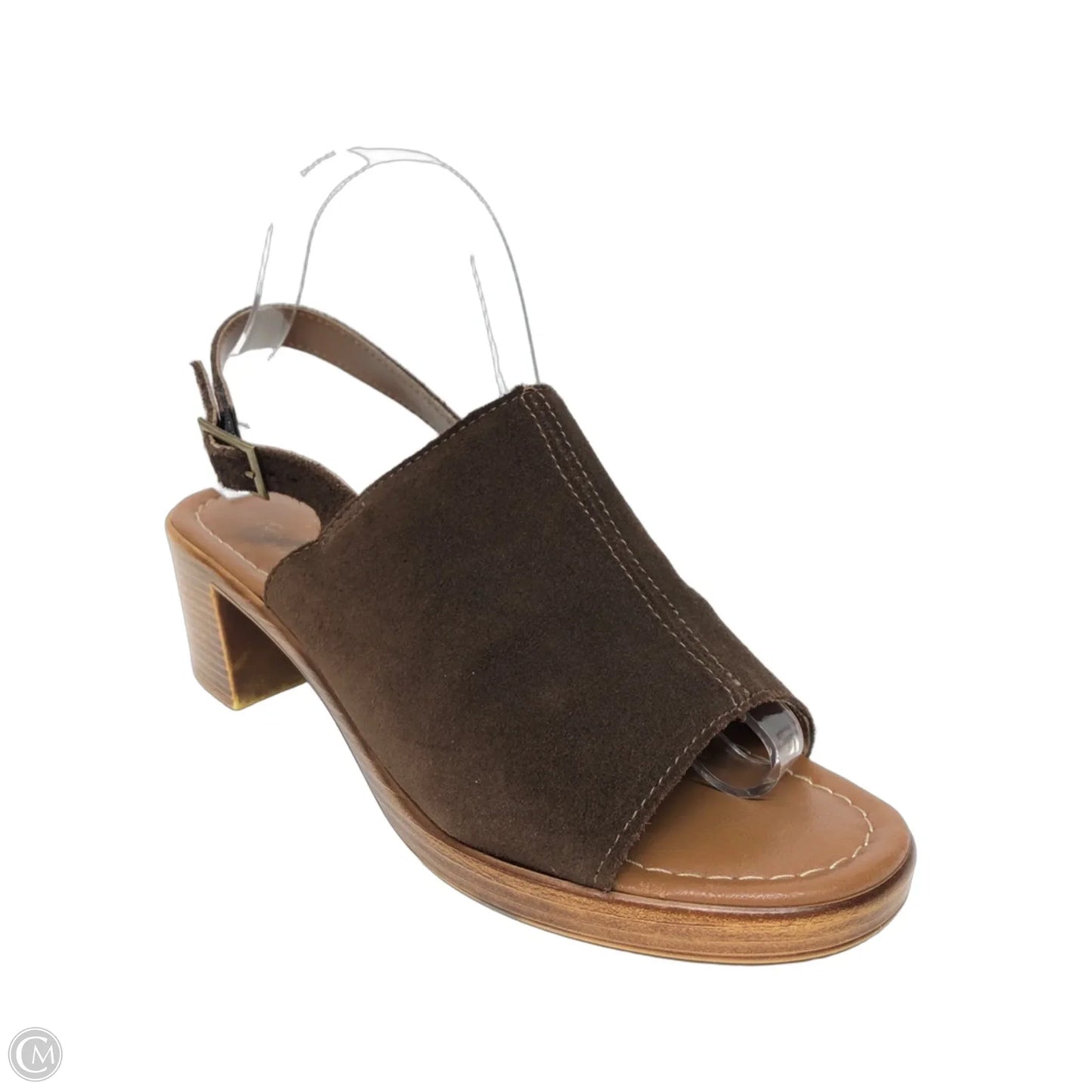 Sandals Heels Block By Clothes Mentor In Brown, Size: 8