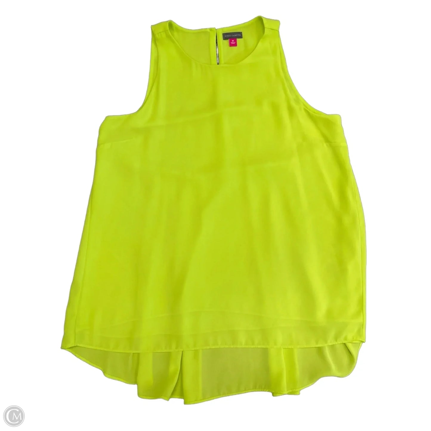 Blouse Sleeveless By Vince Camuto In Chartreuse, Size: M