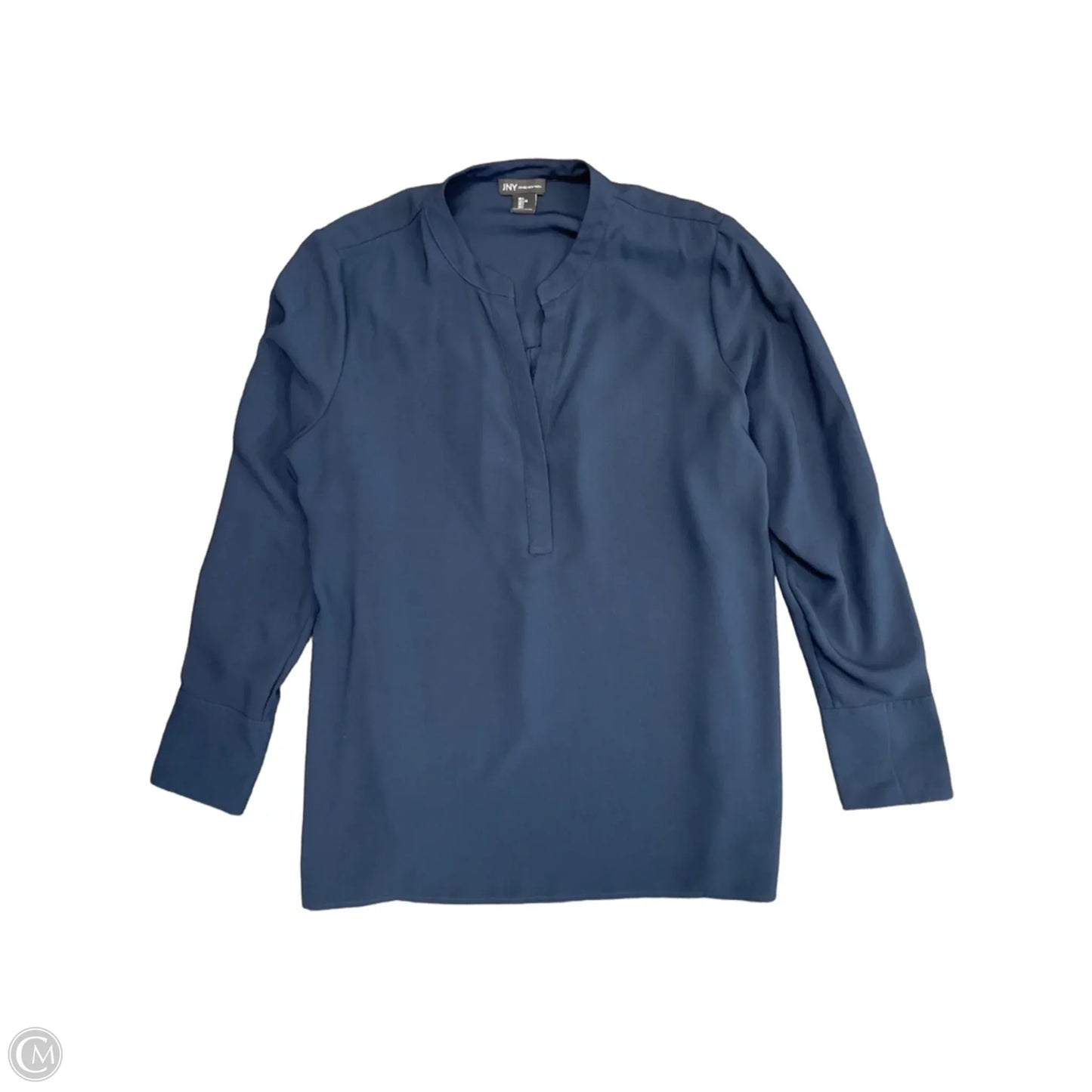 Blouse Long Sleeve By Jones New York In Navy, Size: L