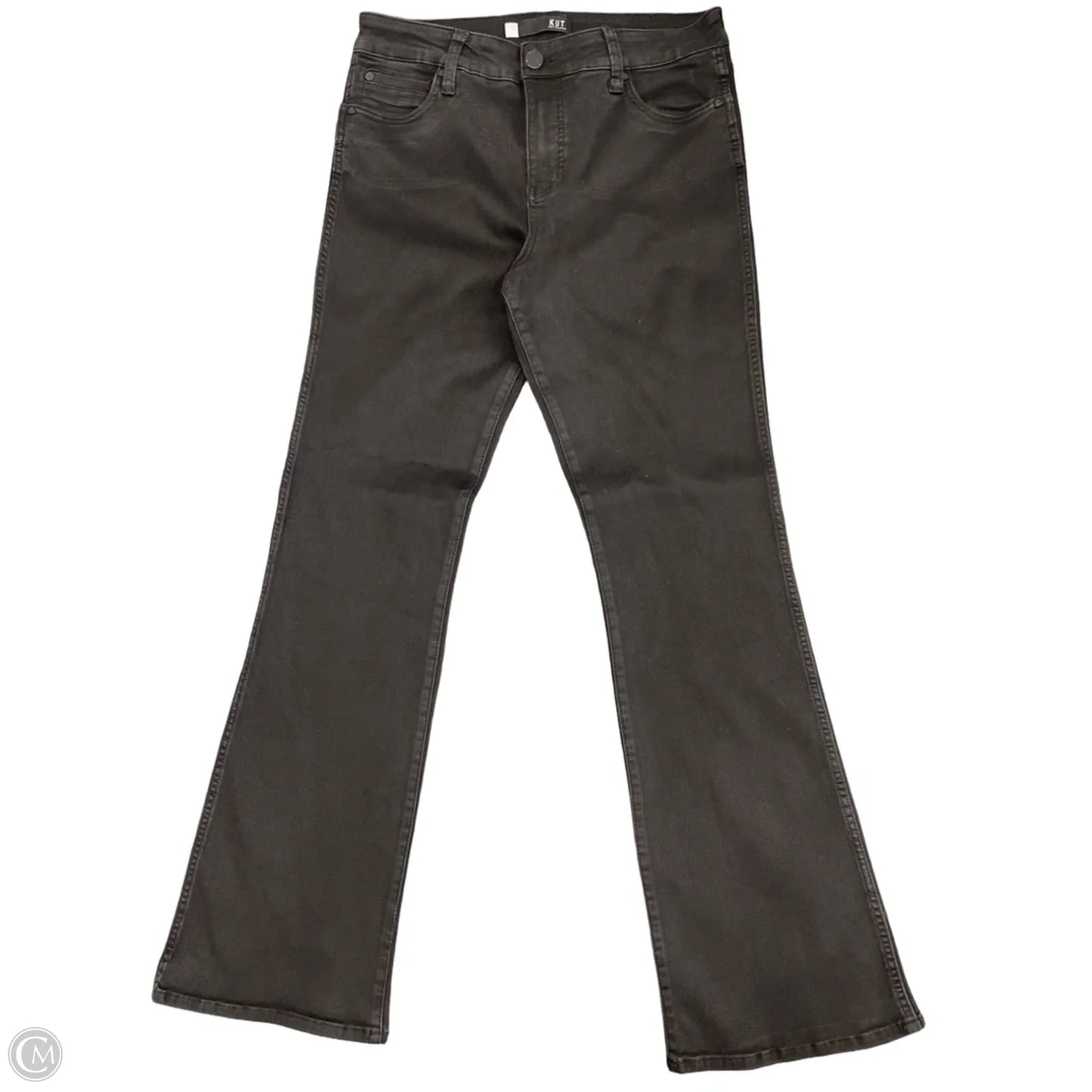 Jeans Boot Cut By Kut In Black Denim, Size: 14