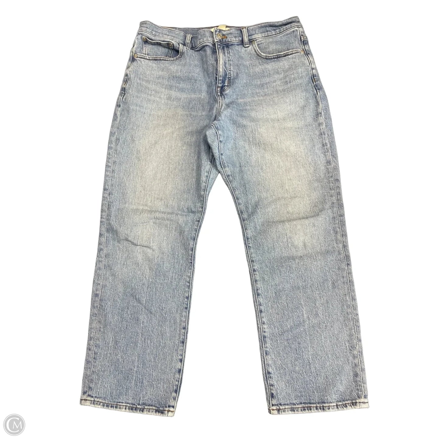 Jeans Straight By Madewell In Blue Denim, Size: 14
