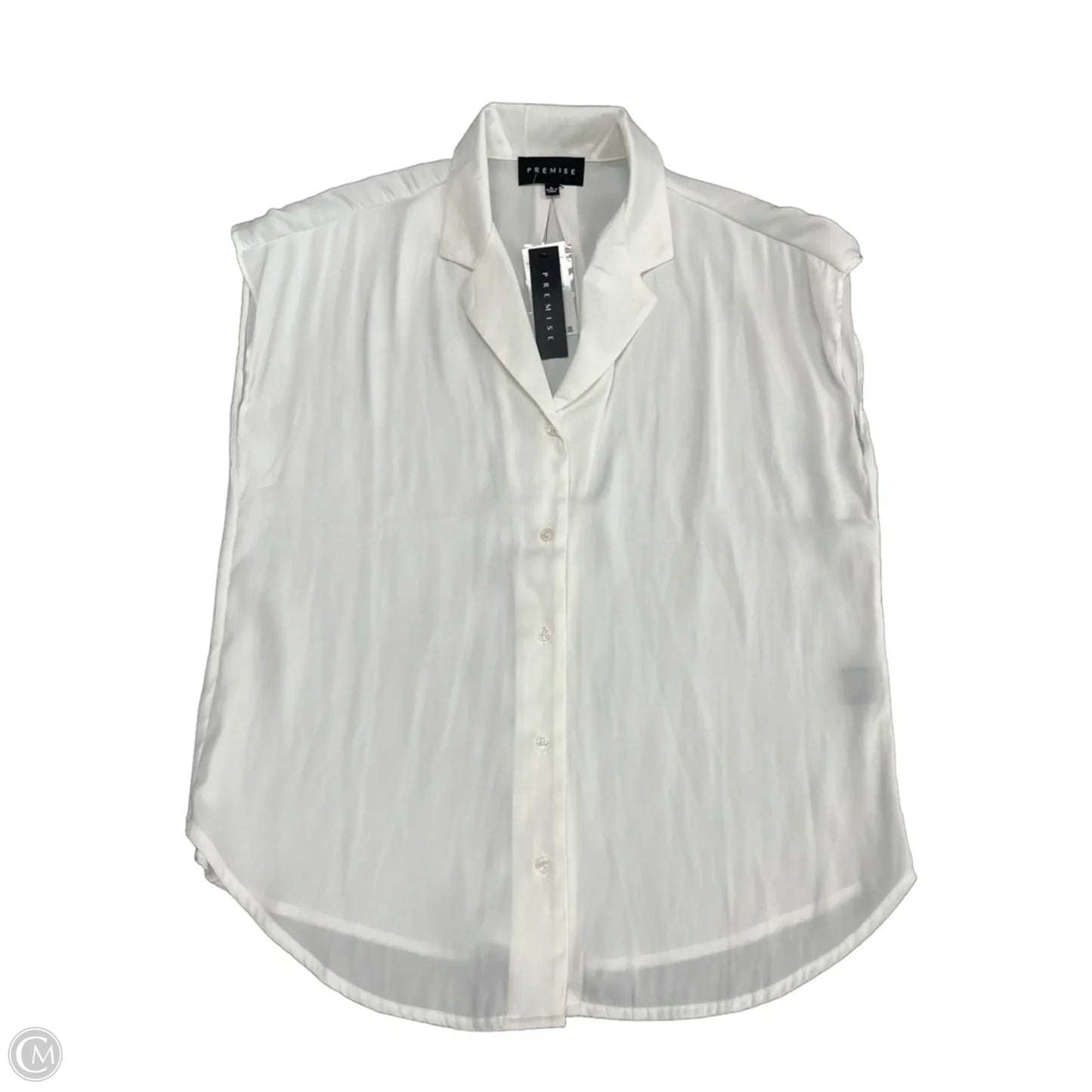 Blouse Sleeveless By Premise In White, Size: S