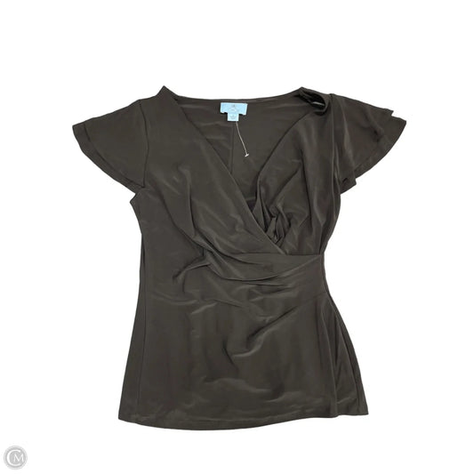 Blouse Short Sleeve By Cece In Black, Size: S