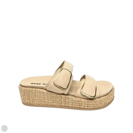 Sandals Heels Wedge By Anne Klein In Tan, Size: 9