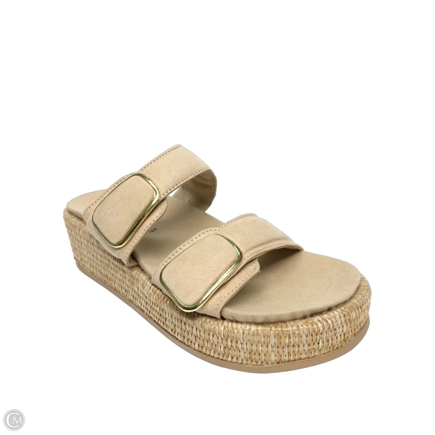 Sandals Heels Wedge By Anne Klein In Tan, Size: 9