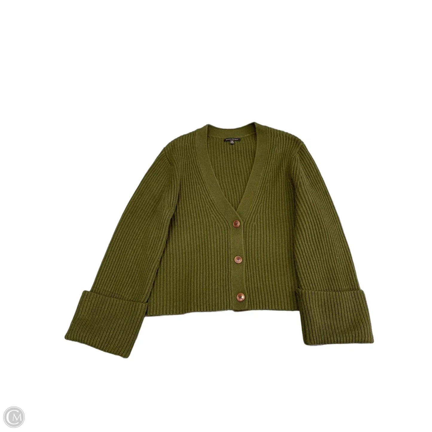 Sweater Cardigan By Banana Republic In Green, Size: Xl