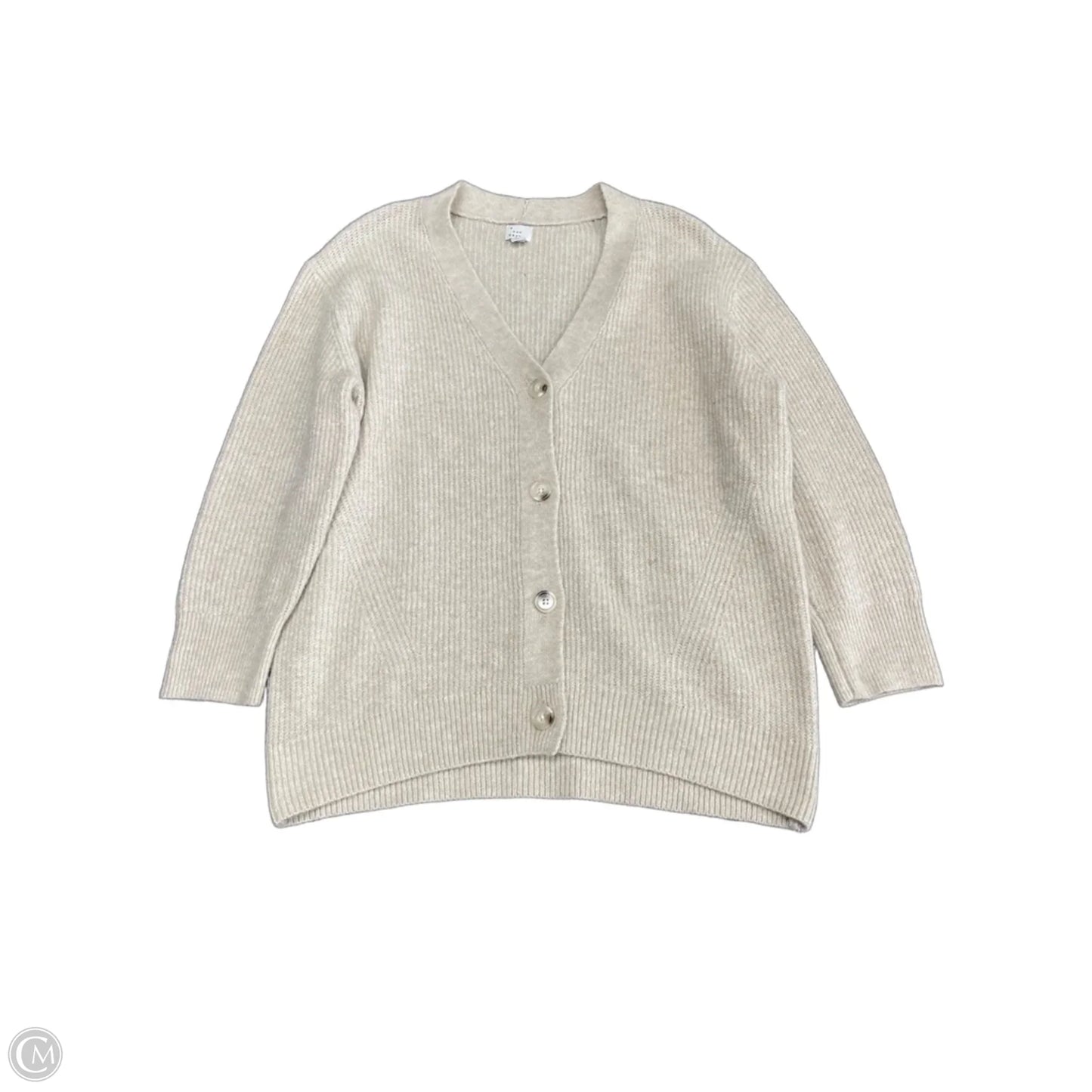 Sweater Cardigan By A New Day In Beige, Size: S