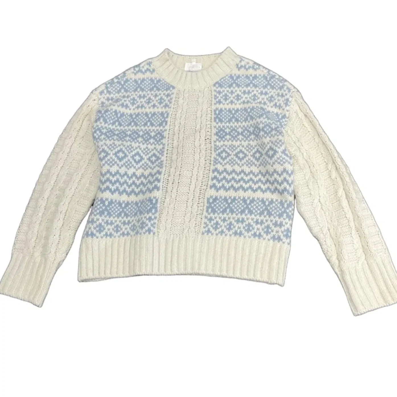 Sweater By Lou And Grey In Blue & Cream, Size: S