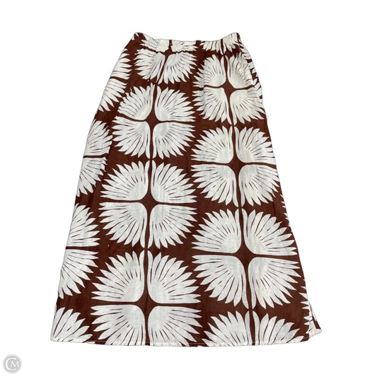 Skirt Midi By Rachel Zoe In Brown & Cream, Size: M