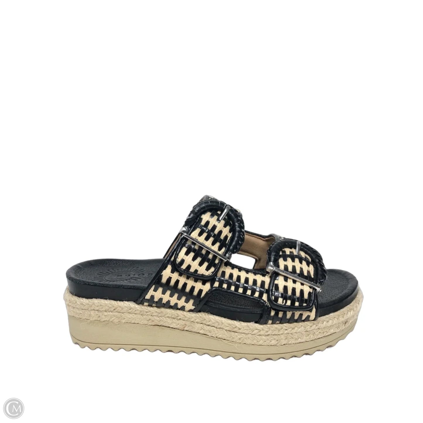 Sandals Heels Platform By Cmc In Black & Tan, Size: 6