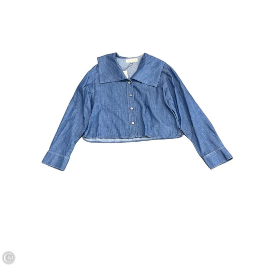 Top Long Sleeve By Zara In Blue, Size: Xs