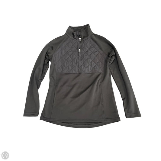 Athletic Top Long Sleeve Collar By Avia In Black, Size: S