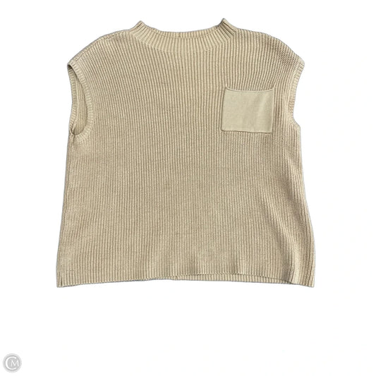 Sweater Short Sleeve By Cme In Tan, Size: S