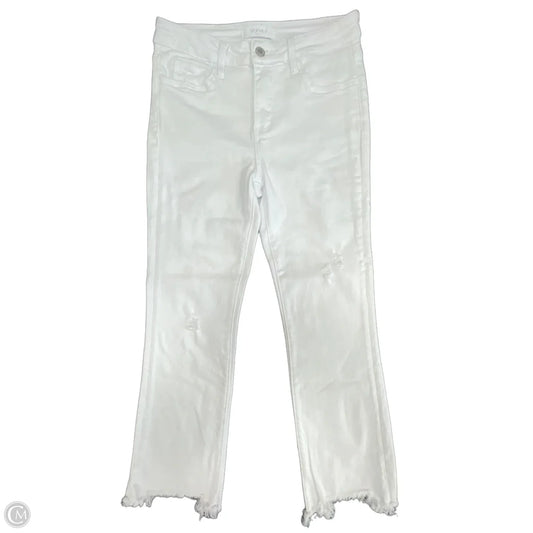 Jeans Straight By Vervet In White Denim, Size: 4