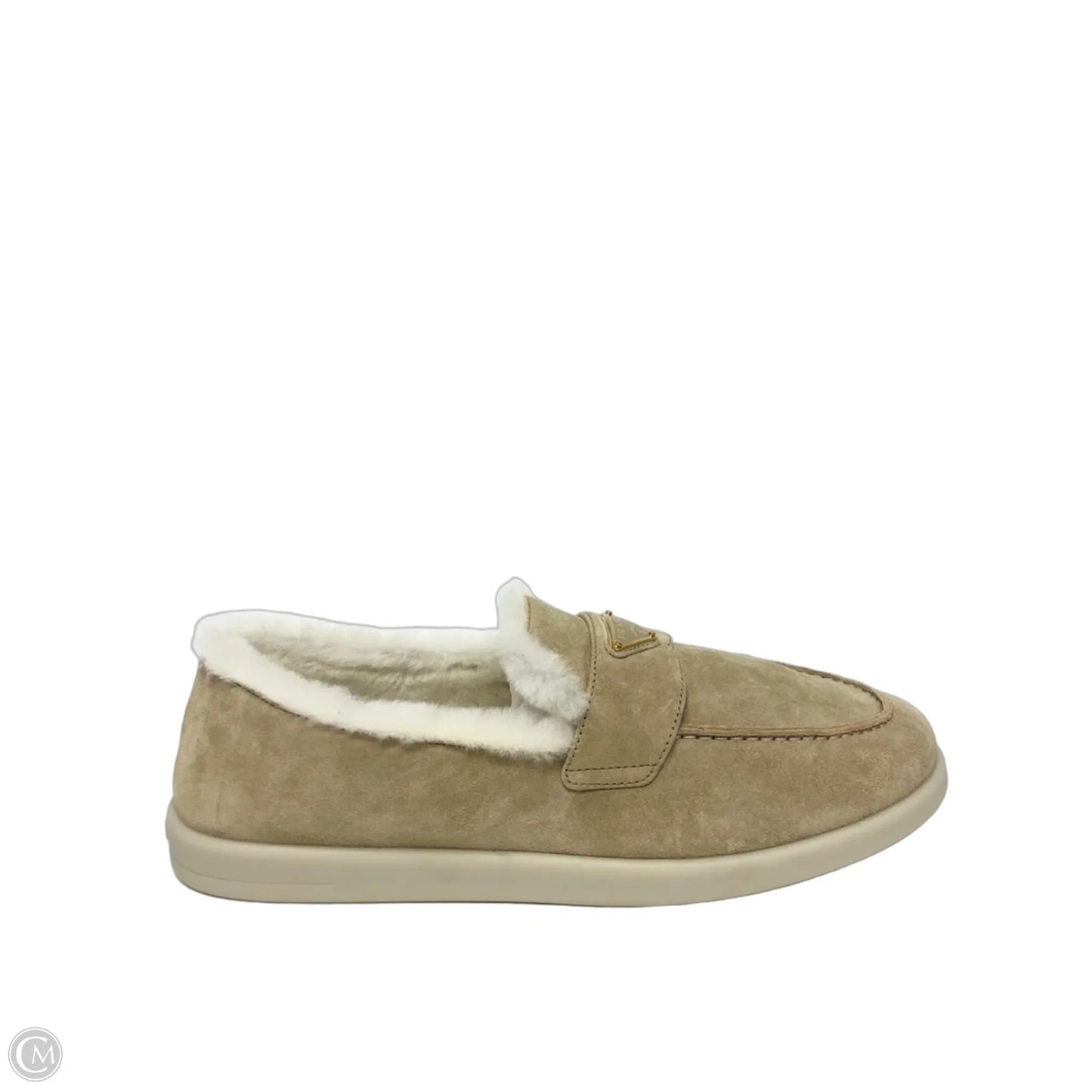 Shoes Luxury Designer By Prada In Tan, Size: 9.5